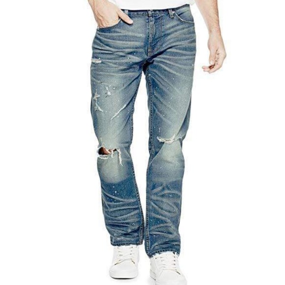 NEW GUESS Men's Slim Straight Jeans SZ 32X34 - Picture 1 of 4